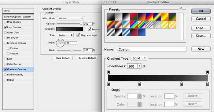 Back Gradient Tutorial + PSD: Skyrim Icon