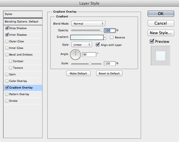 Gradient Overlay Photoshop: Search Bar