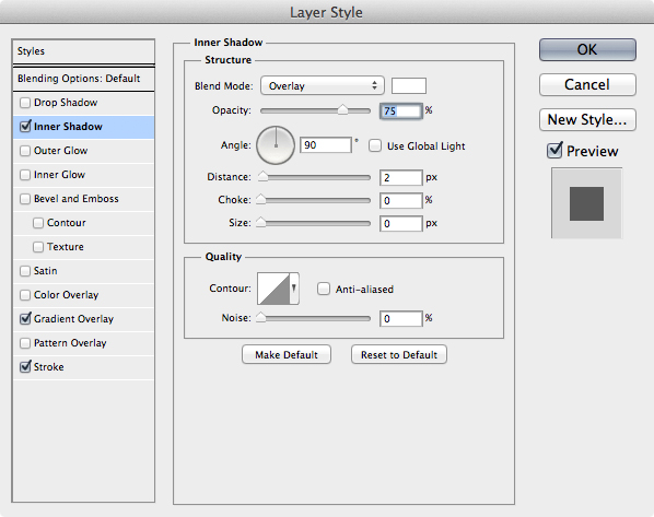 Inner Shadow Photoshop: Search Bar