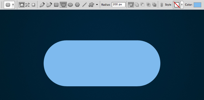 make a rounded rectangle in photoshop